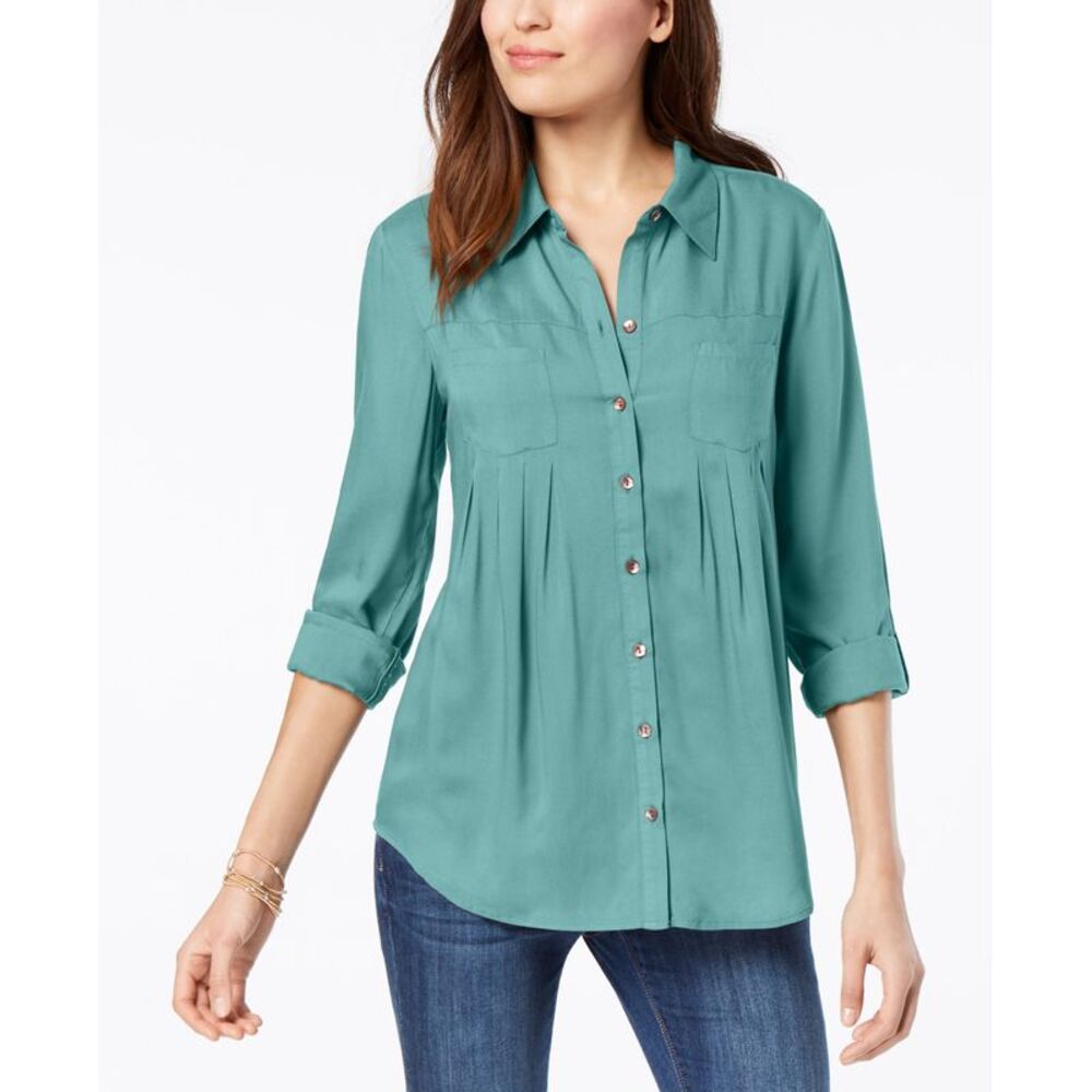 Style & Co Roll Tab Shirt